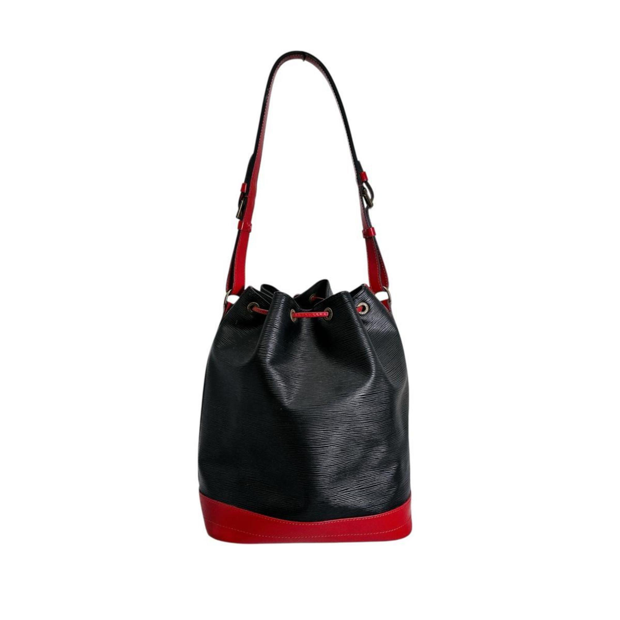 Louis Vuitton Black Castilian Red Noir Epi Leather Shoulder Bag (Pre-Owned)