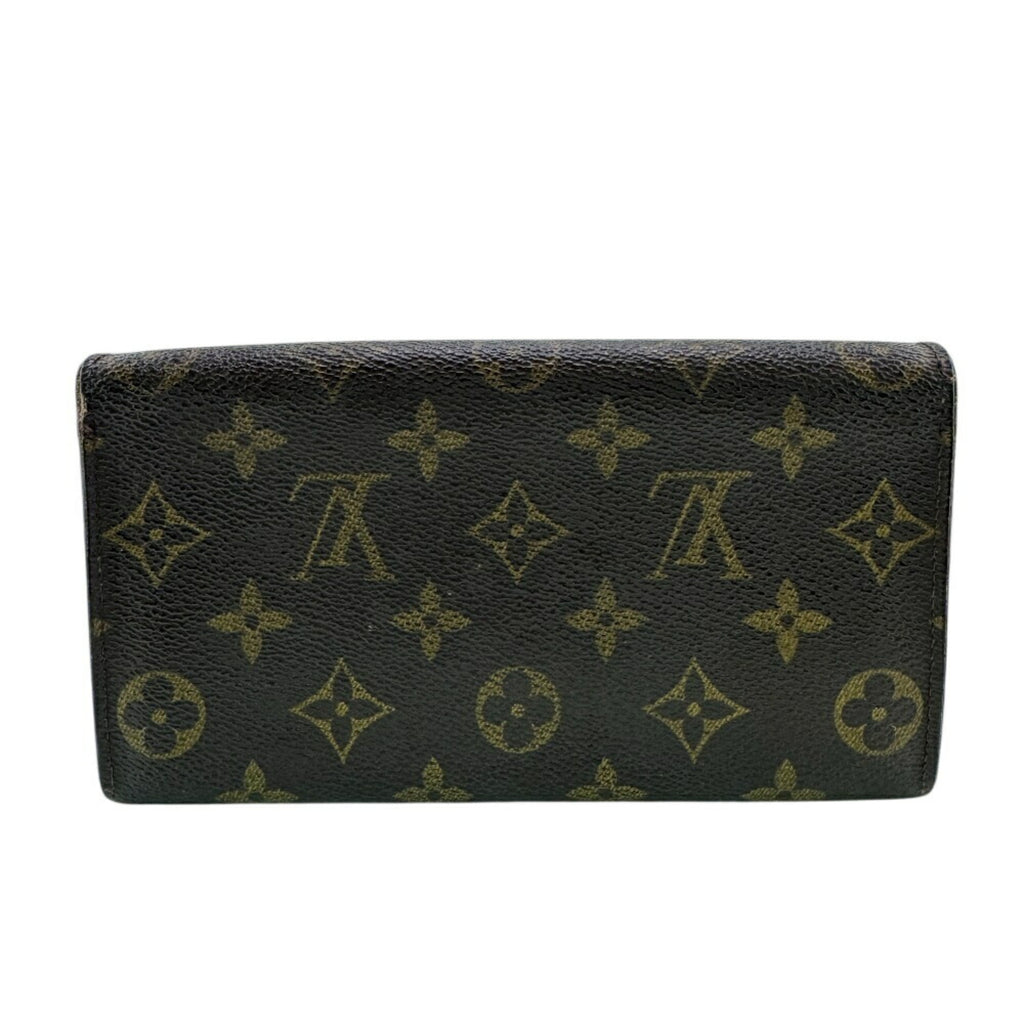Louis Vuitton Monogram Brown Leather Wallet (Bi-Fold) (Pre-Owned)