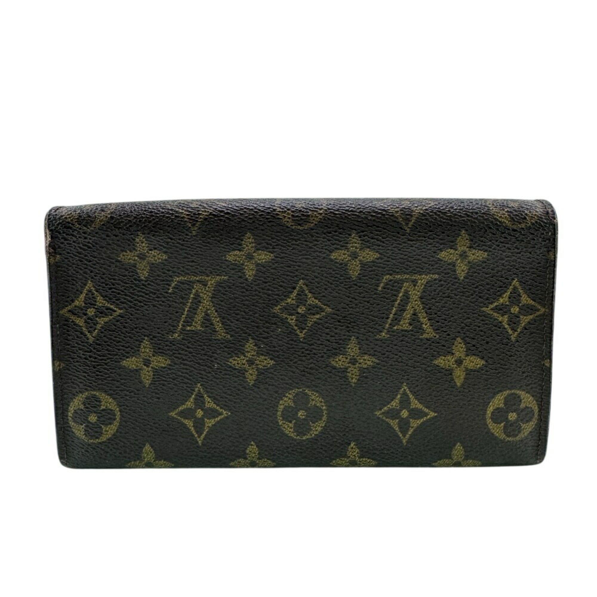 Louis Vuitton Monogram Brown Leather Wallet (Bi-Fold) (Pre-Owned)