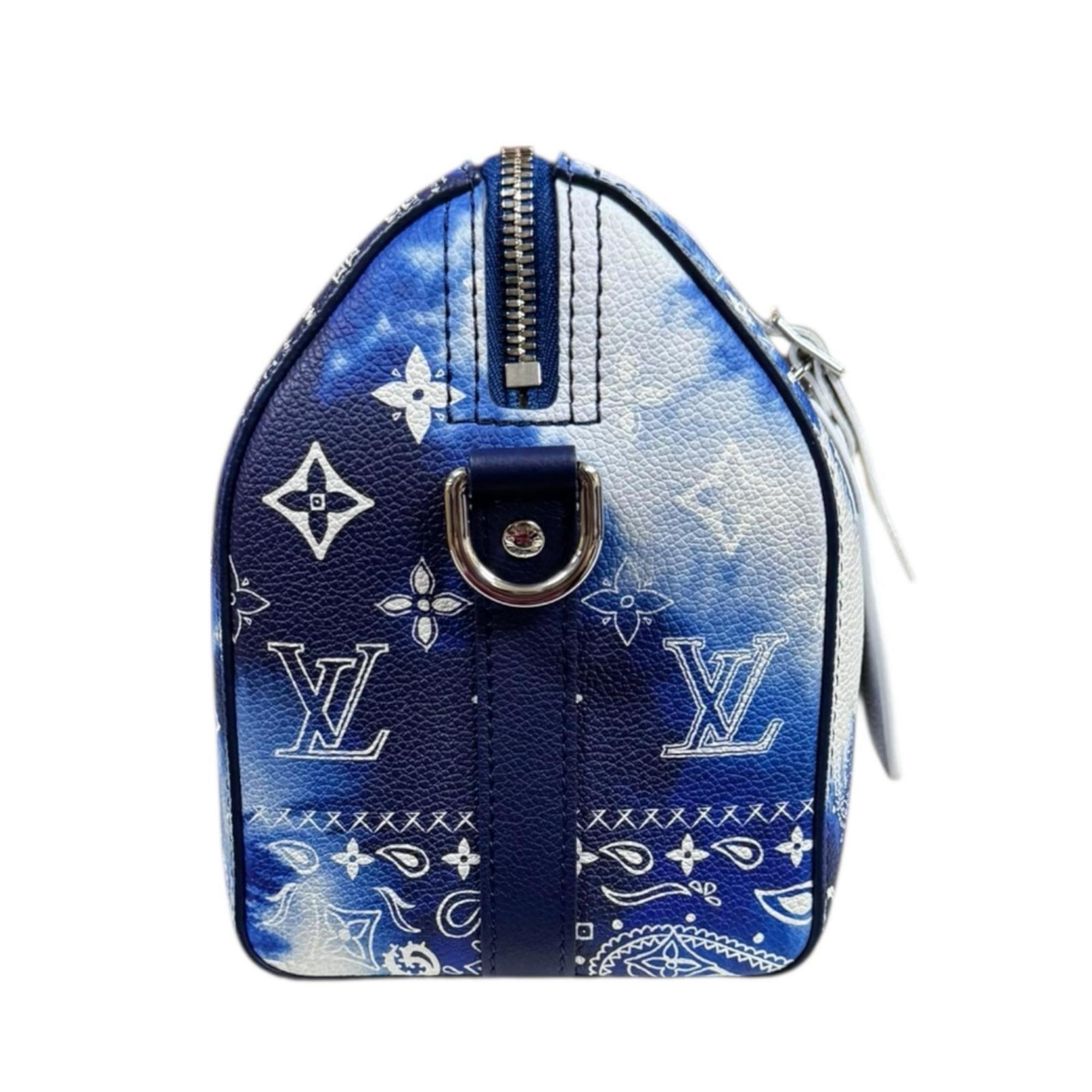 Louis Vuitton Blue White Monogram Shoulder Bag (Pre-Owned)