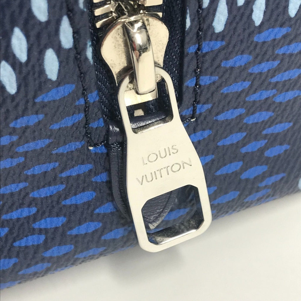 Louis Vuitton Blue Damier Canvas Clutch Bag (Pre-Owned)