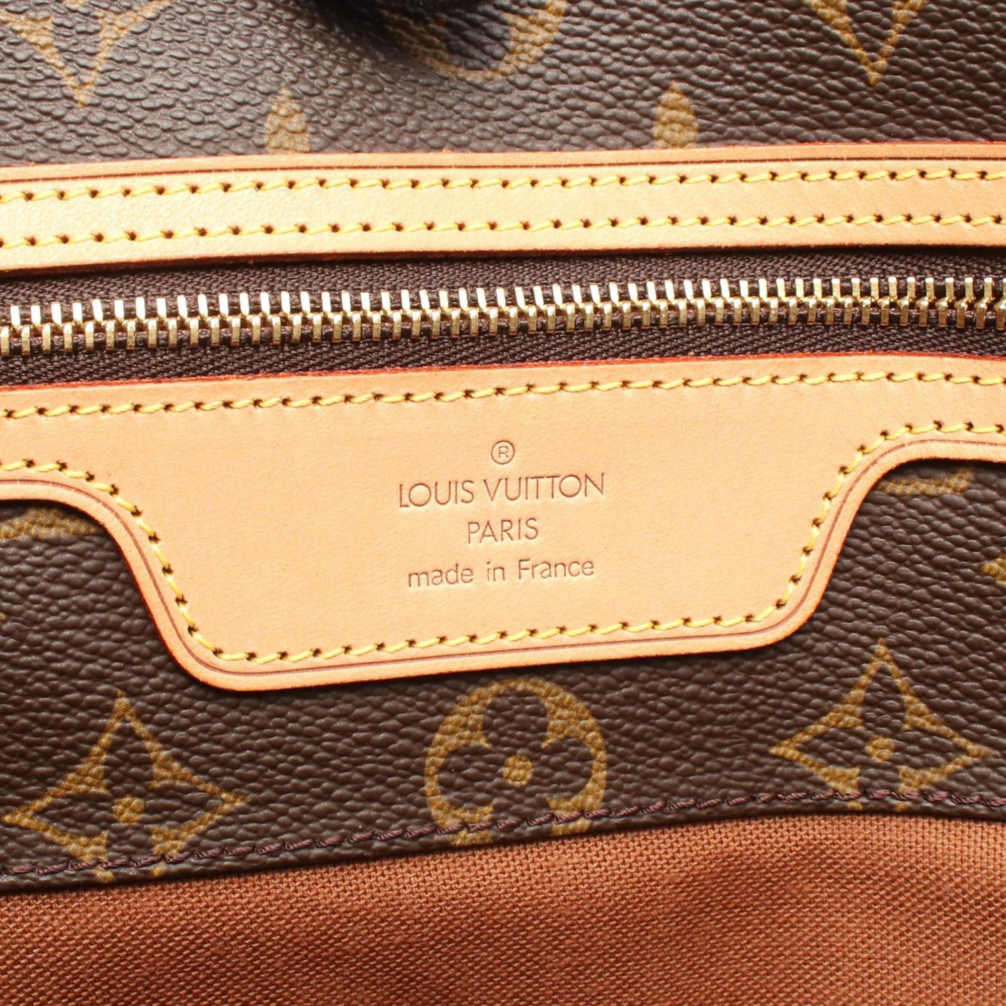 Louis Vuitton Monogram Brown Coated Canvas Leather Tote Bag (Pre-Owned)