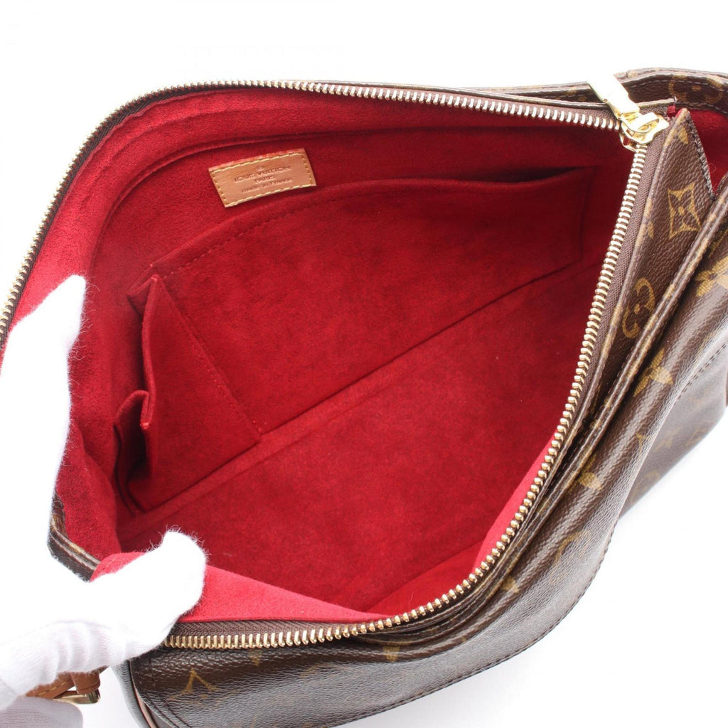 Louis Vuitton Monogram Brown Coated Canvas Leather Shoulder Bag (Pre-Owned)