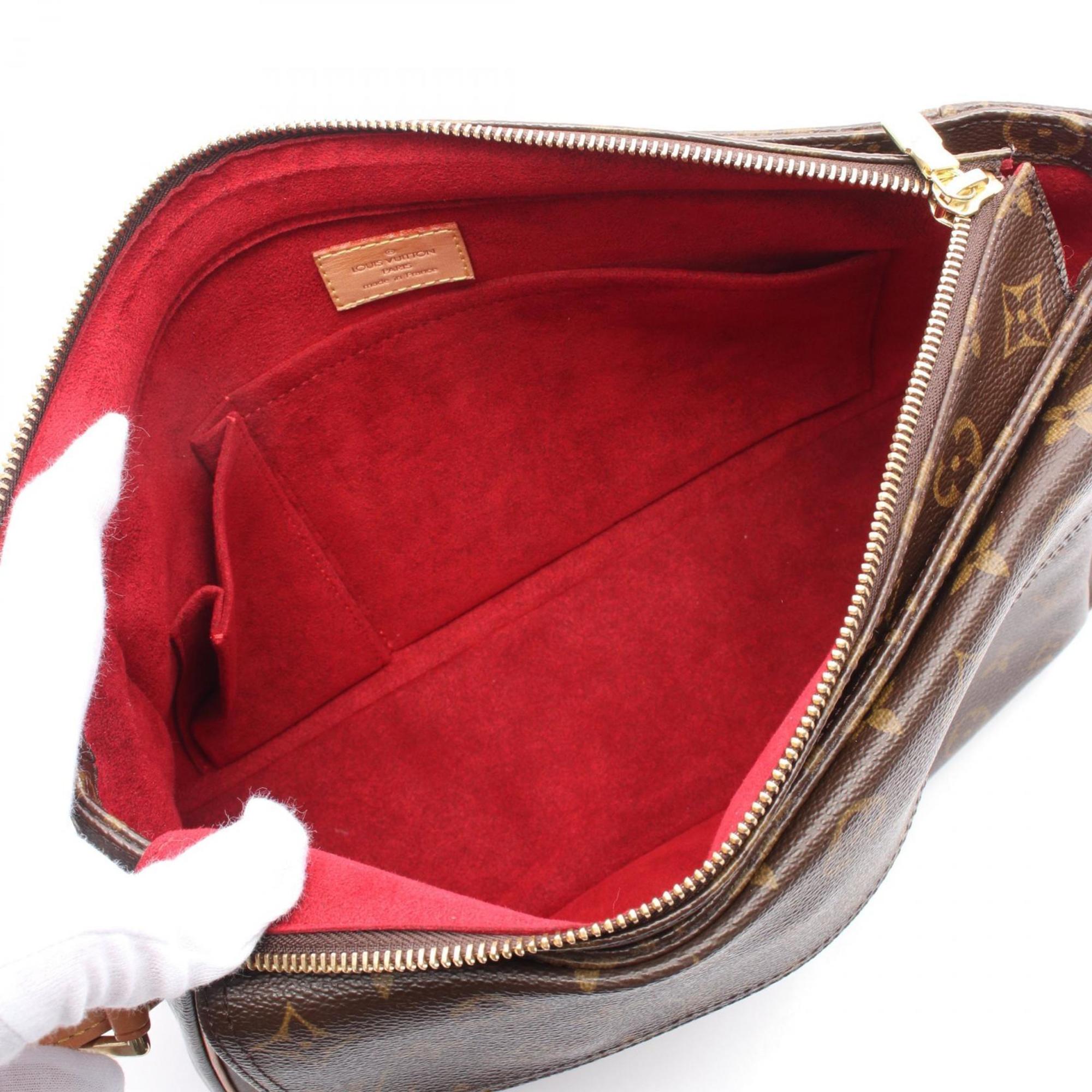 Louis Vuitton Monogram Brown Coated Canvas Leather Shoulder Bag (Pre-Owned)