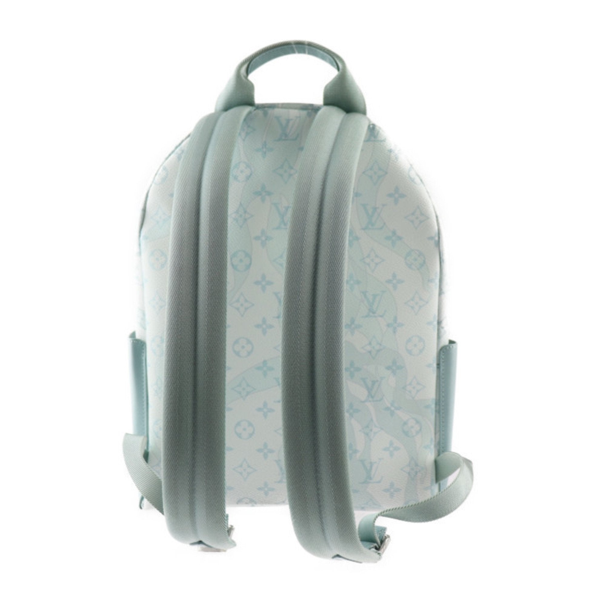 Louis Vuitton Light Blue Pvc Leather Backpack Handbag (Pre-Owned)