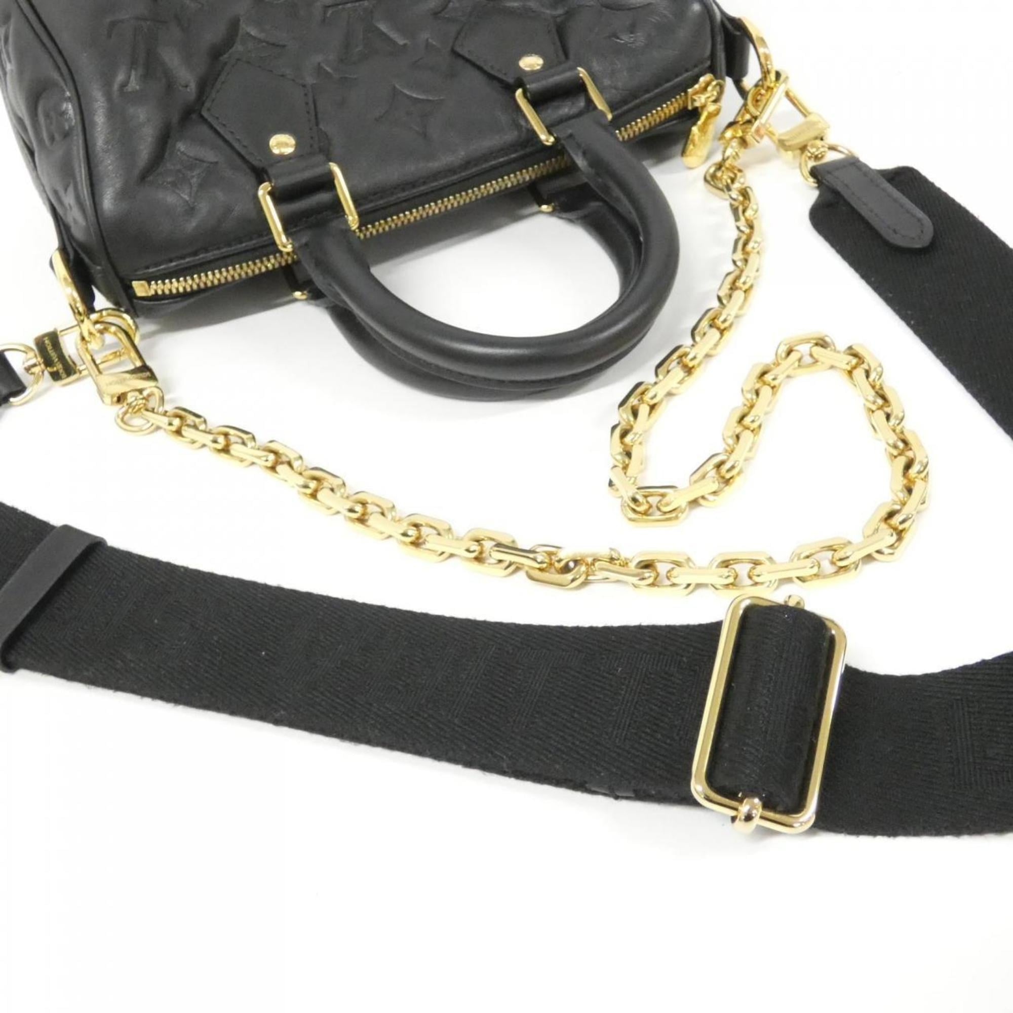 Louis Vuitton Black Leather Boston Bag (Pre-Owned)