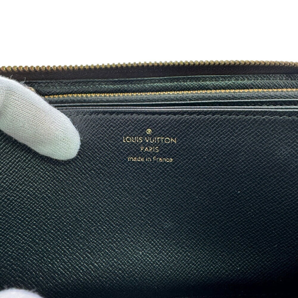 Louis Vuitton Black Brown Camel Leather Long Wallet (Bi-Fold) (Pre-Owned)