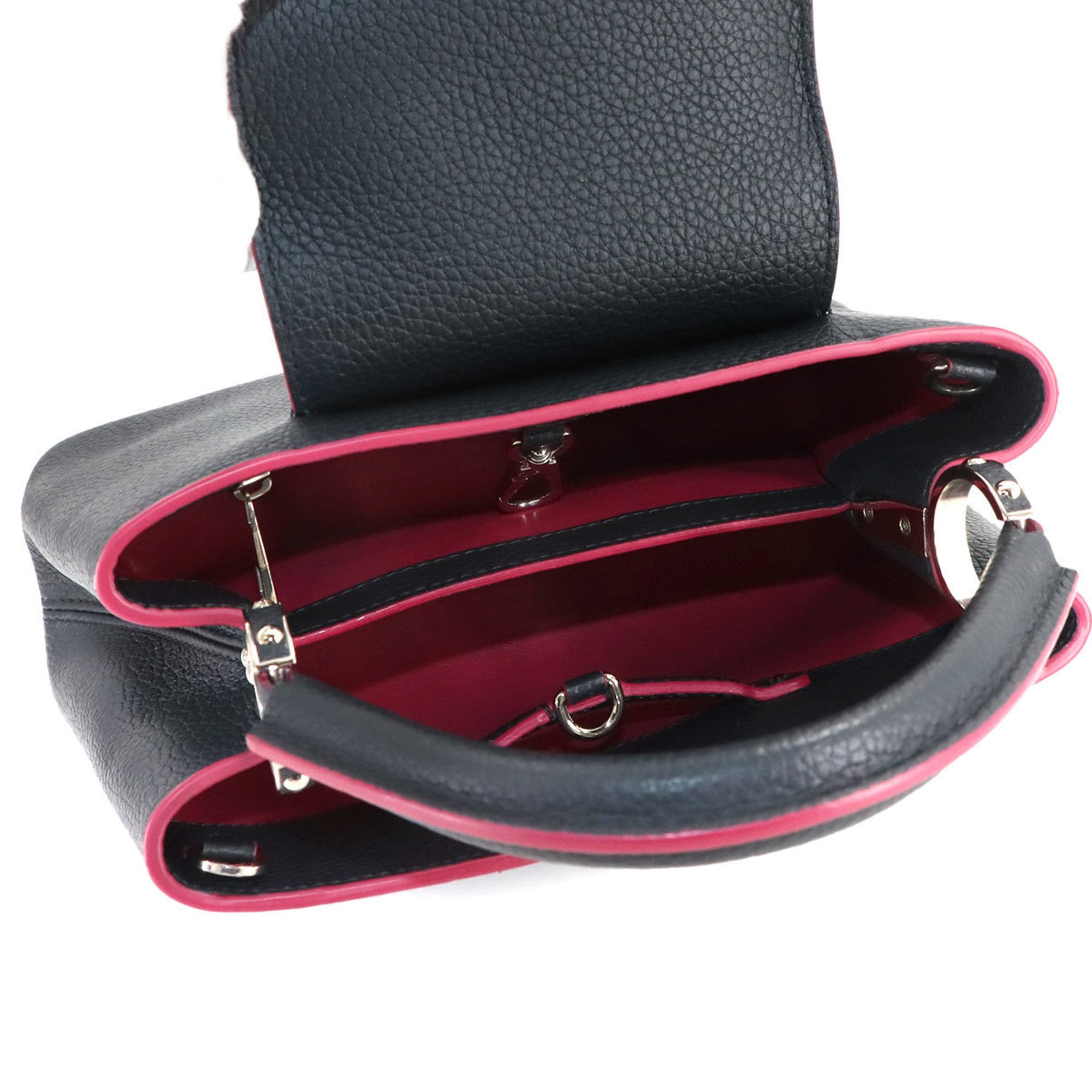 Louis Vuitton Navy Leather Handbag Shoulder Bag (Pre-Owned)