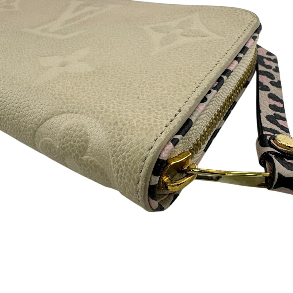Louis Vuitton Beige Leather Long Wallet (Bi-Fold) (Pre-Owned)