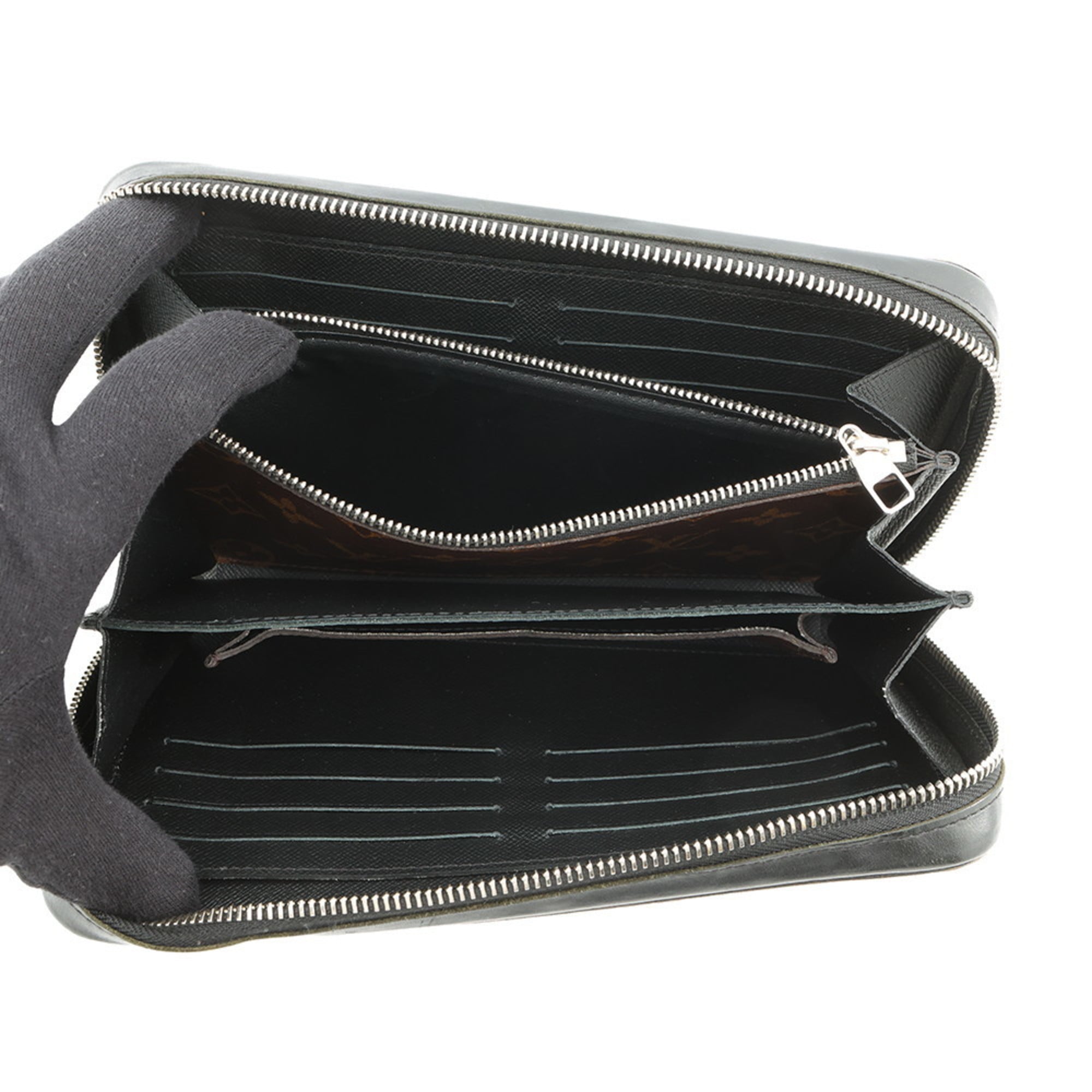 Louis Vuitton Monogram Macassar Noir Monogram Coin Purse/Coin Case (Pre-Owned)