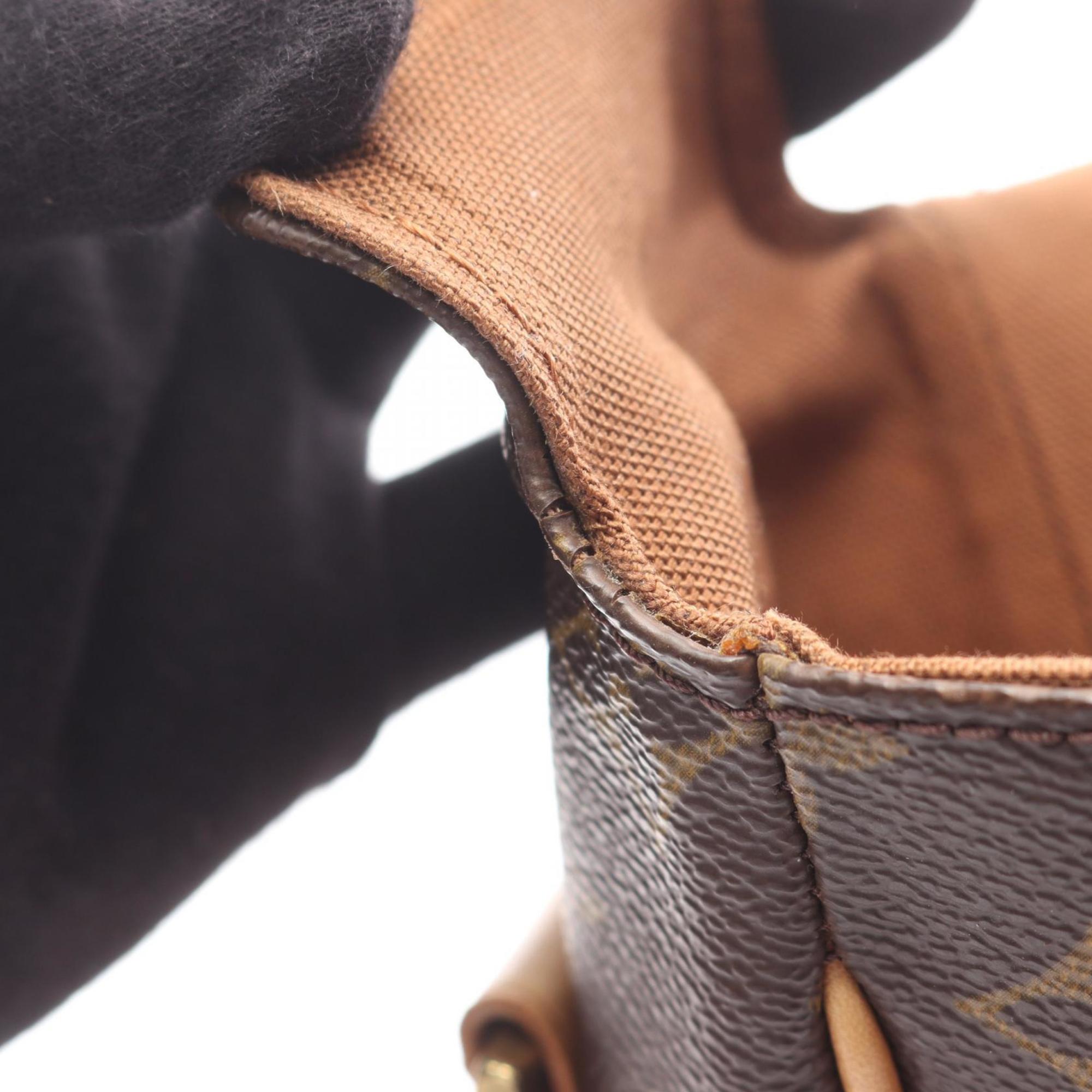 Louis Vuitton Brown Coated Canvas Leather Shoulder Bag (Pre-Owned)
