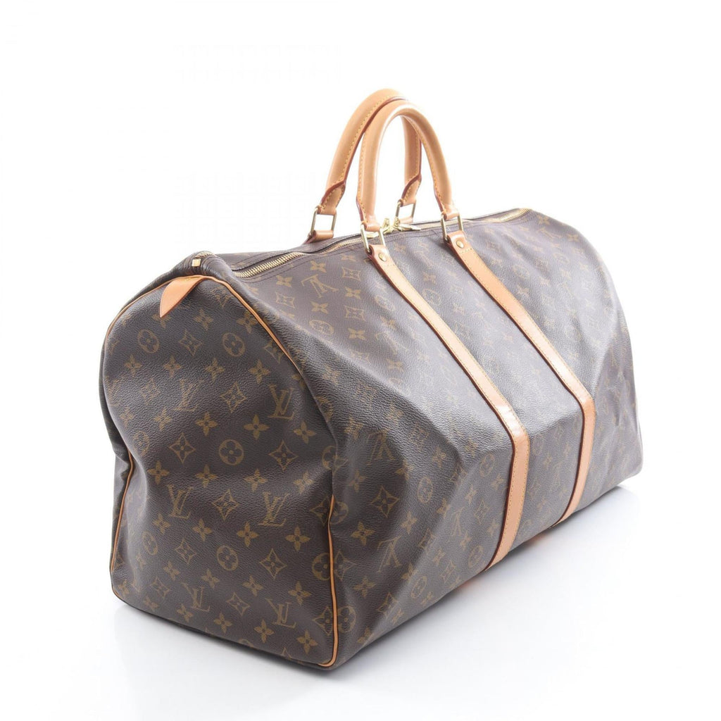 Louis Vuitton Brown Coated Canvas Pvc Monogram Leather Boston Bag (Pre-Owned)
