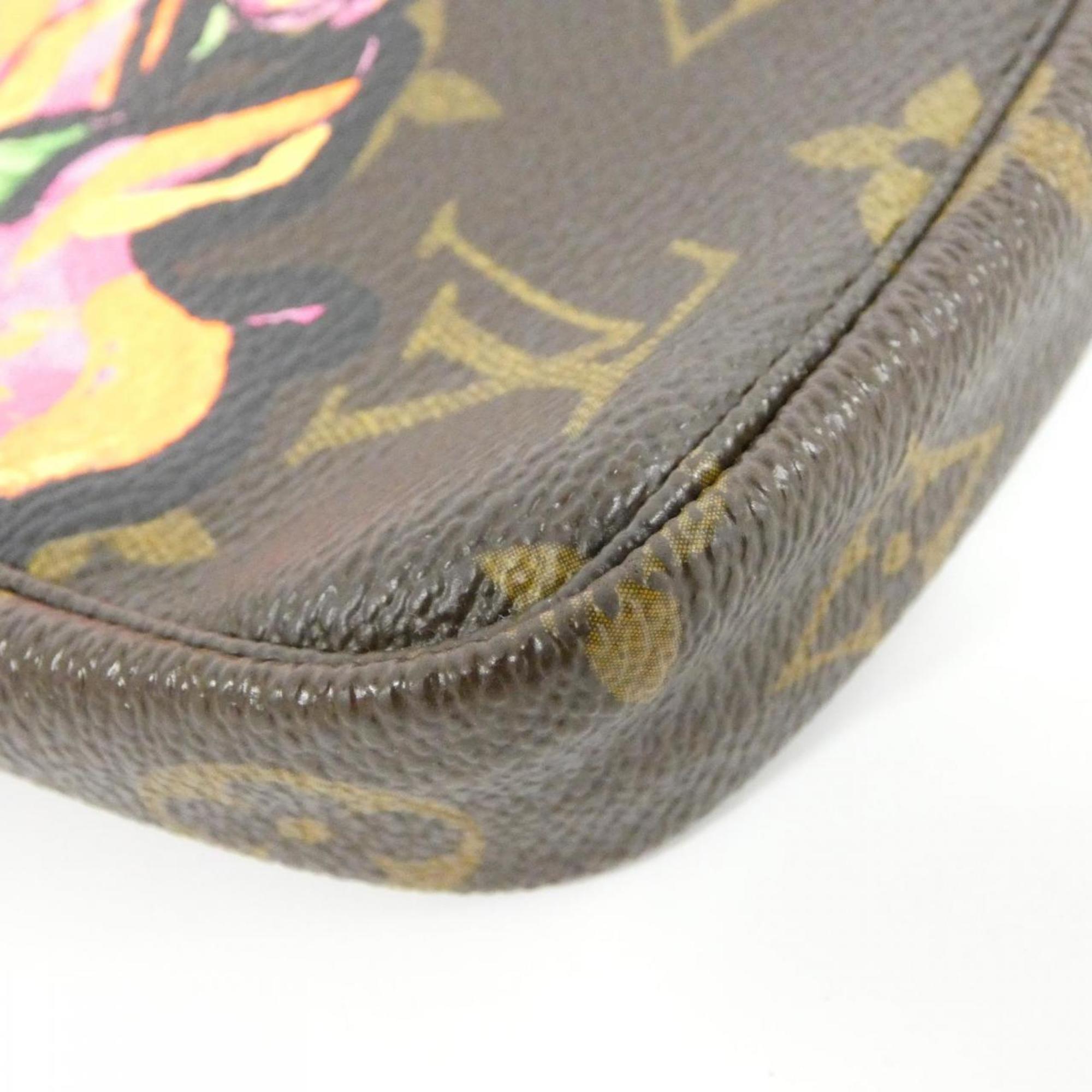 Louis Vuitton Brown Monogram Rose Coated Canvas Pochette Pouch (Pre-Owned)
