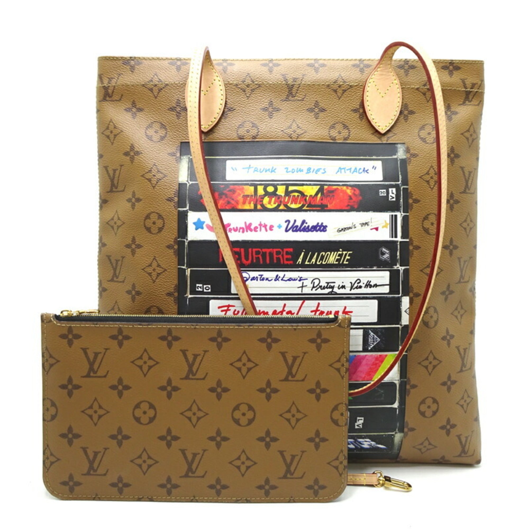 Louis Vuitton Brown Monogram Reverse Pouch Tote Bag (Pre-Owned)