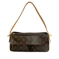Louis Vuitton Brown Leather Pvc Shoulder Bag Tote Bag (Pre-Owned)