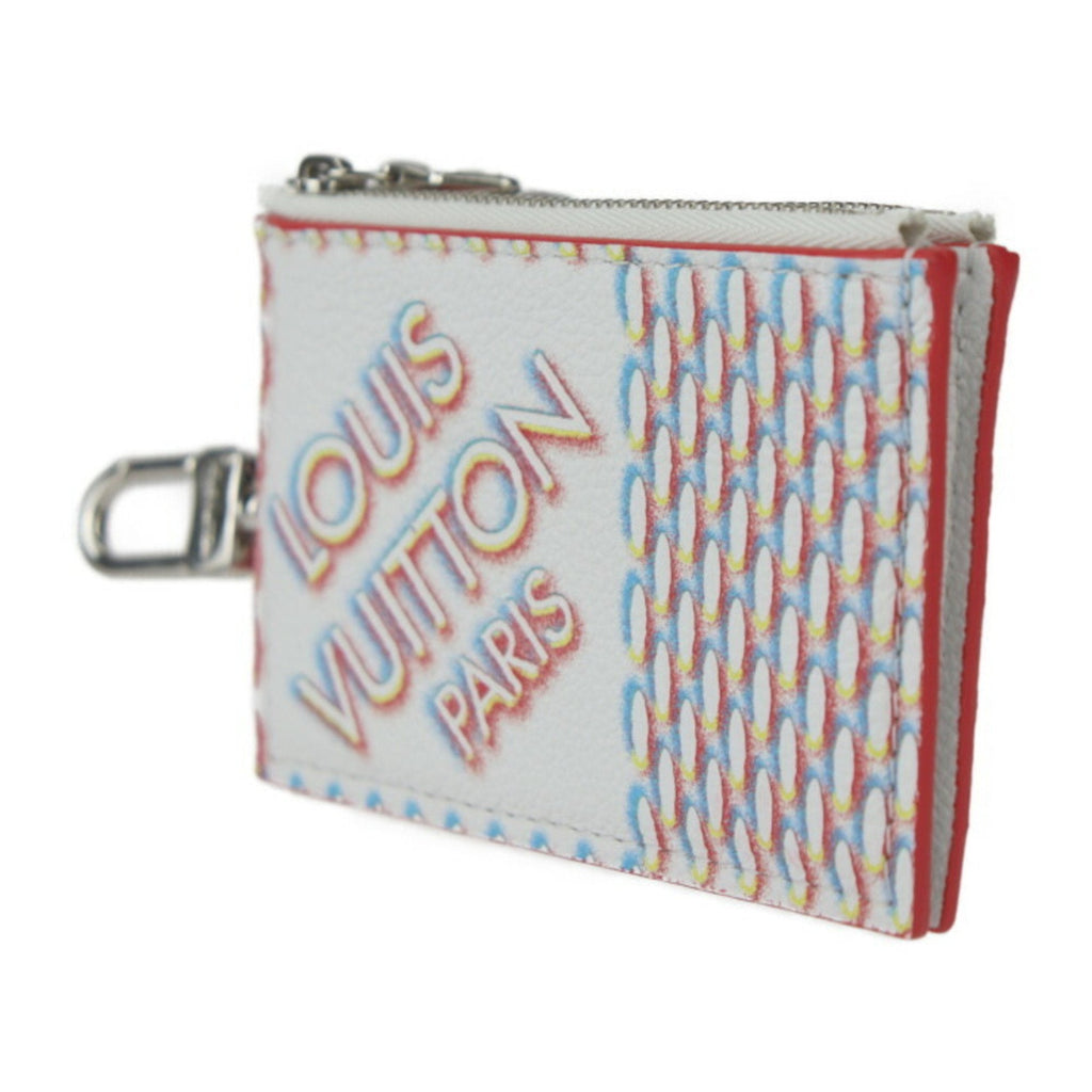 Louis Vuitton Blanc Multi-Color White Leather Coin Purse/Coin Case (Pre-Owned)