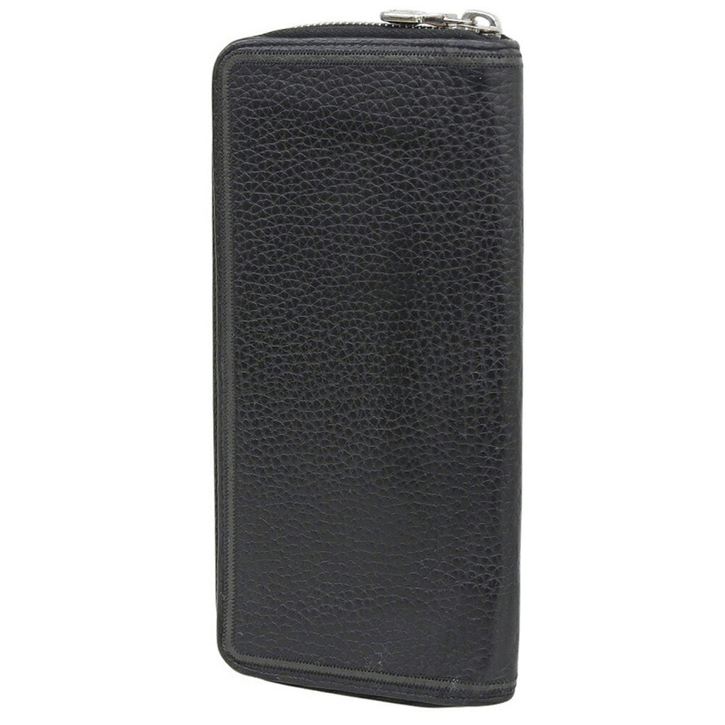 Louis Vuitton Black Leather Long Wallet (Bi-Fold) (Pre-Owned)