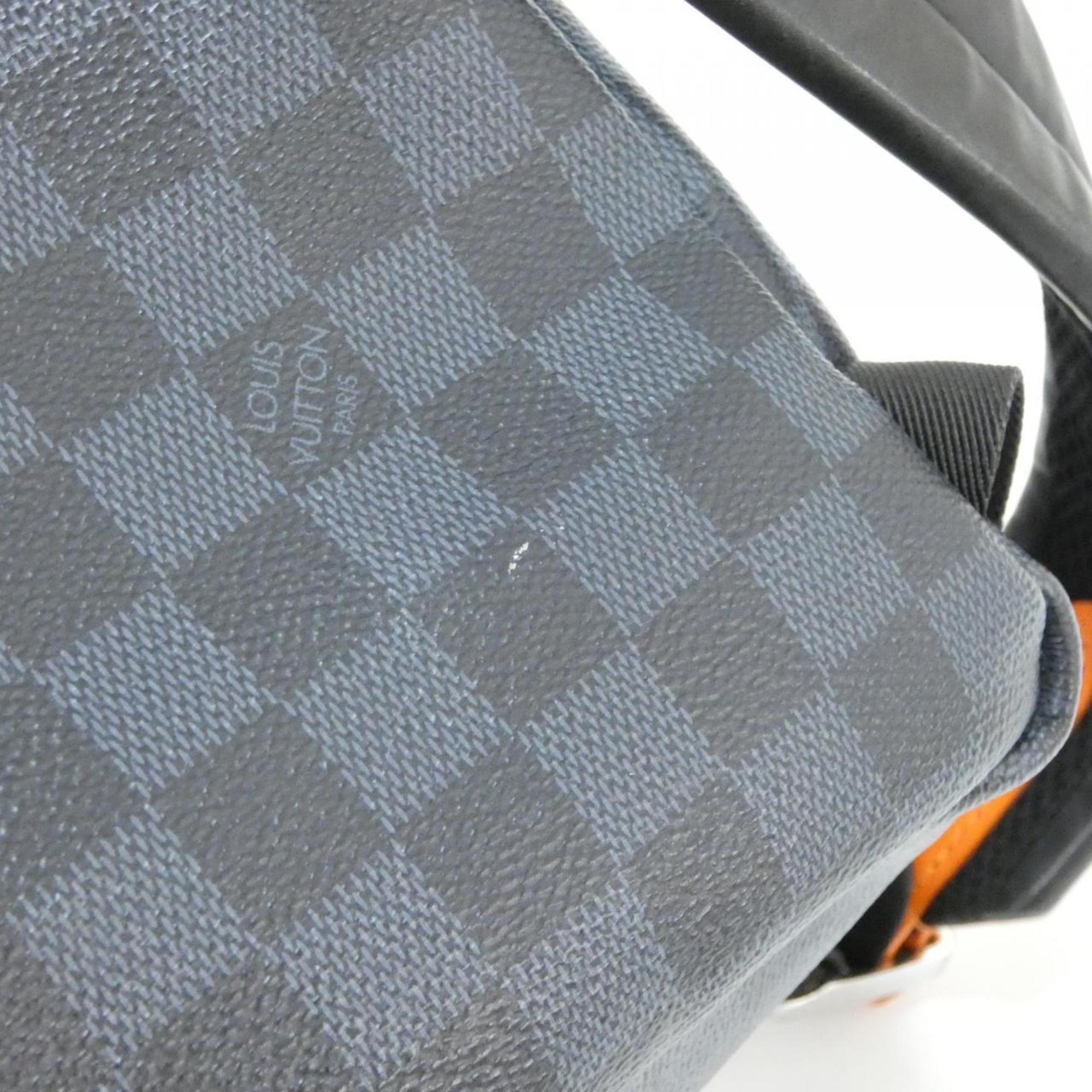 Louis Vuitton Black Cobalt Coated Canvas Backpack (Pre-Owned)