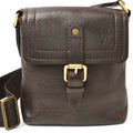 Louis Vuitton Coffee Utah Leather Shoulder Bag (Pre-Owned)