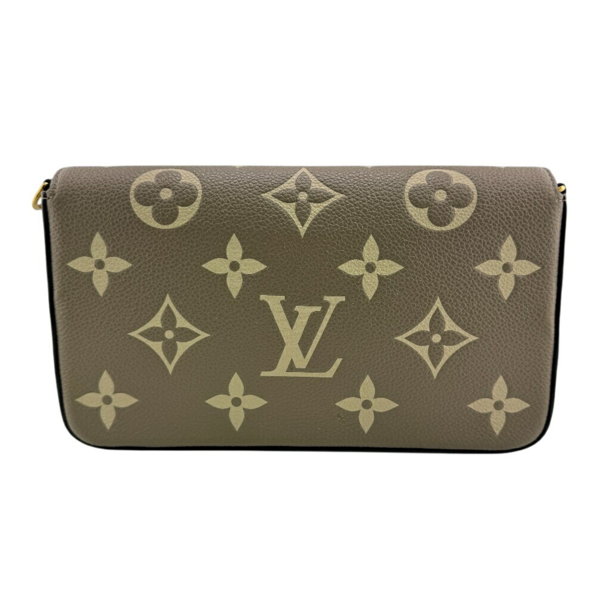 Louis Vuitton Gray Grayish Leather Pochette Shoulder Bag (Pre-Owned)