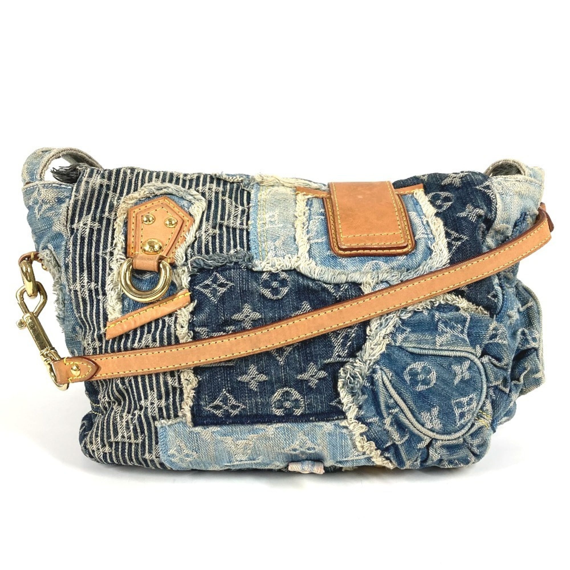 Louis Vuitton Monogram Denim Blue Monogram Denim Messenger Bag Shoulder Bag (Pre-Owned)