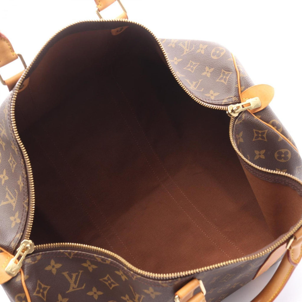 Louis Vuitton Brown Monogram Coated Canvas Leather Boston Bag (Pre-Owned)