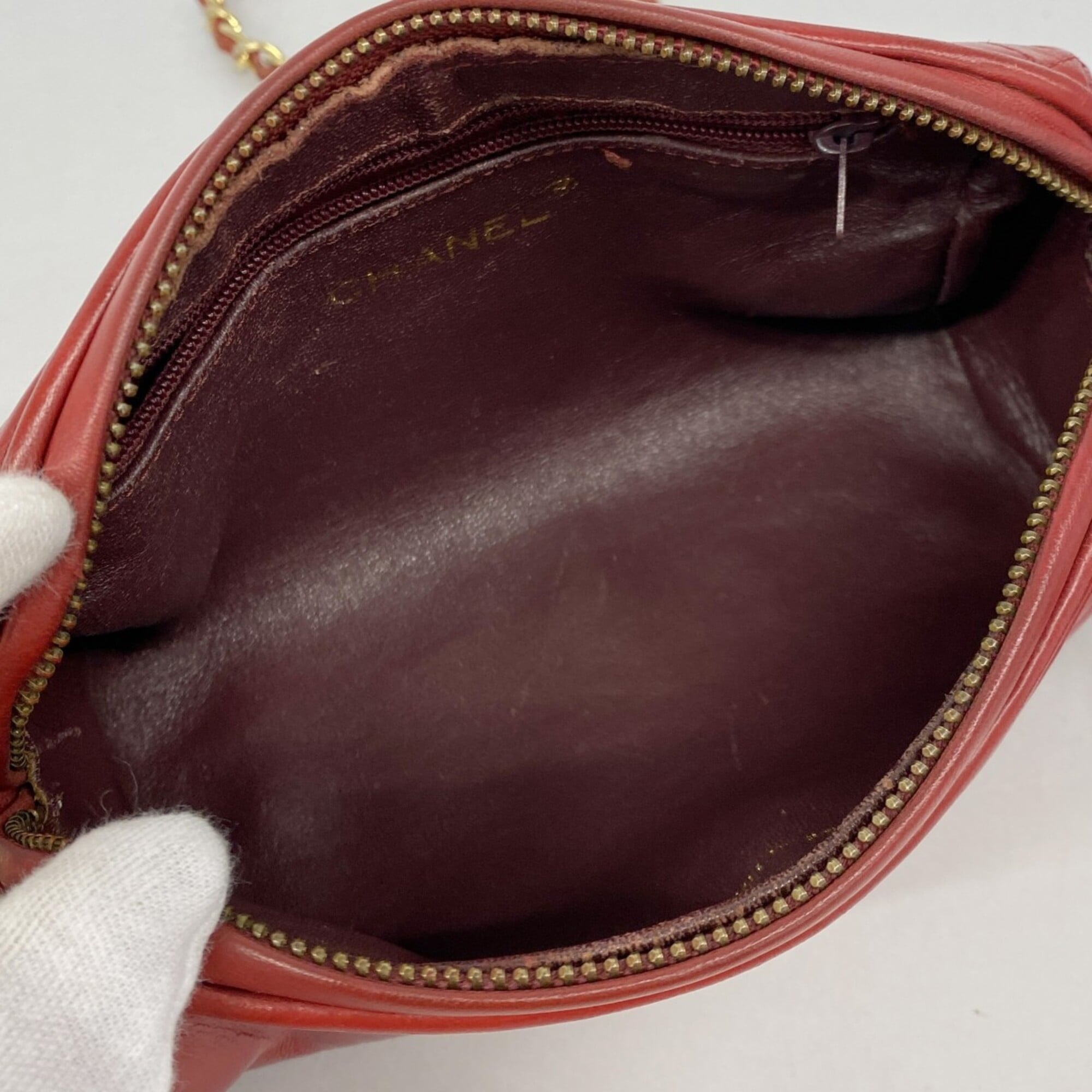Vintage Diamond CC Barrel Bag Quilted Leather Mini