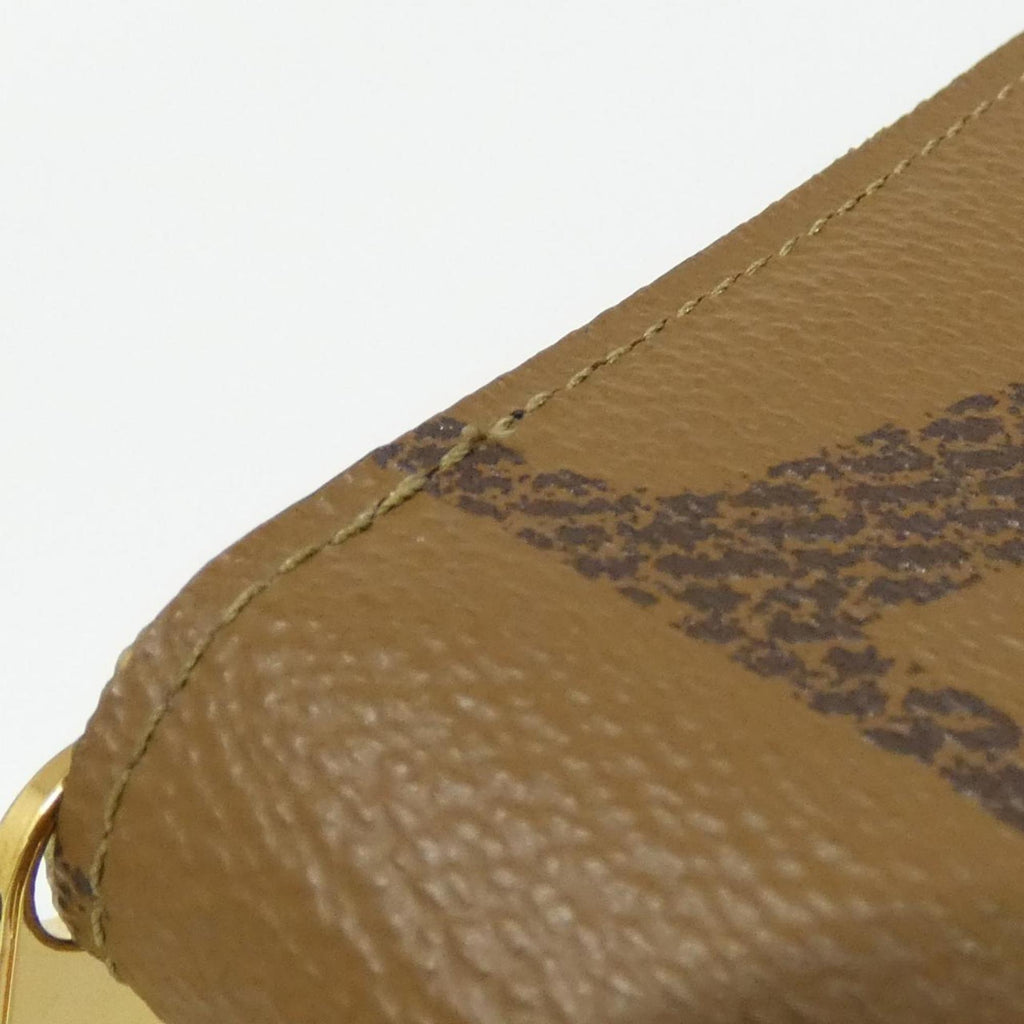 Louis Vuitton Marron Coated Canvas Long Wallet (Bi-Fold) (Pre-Owned)