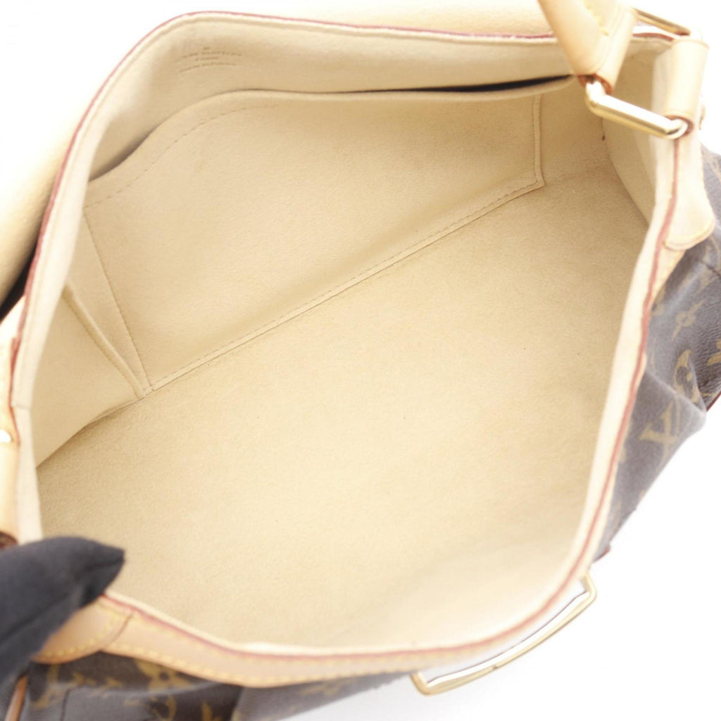 Louis Vuitton Brown Coated Canvas Leather Shoulder Bag (Pre-Owned)