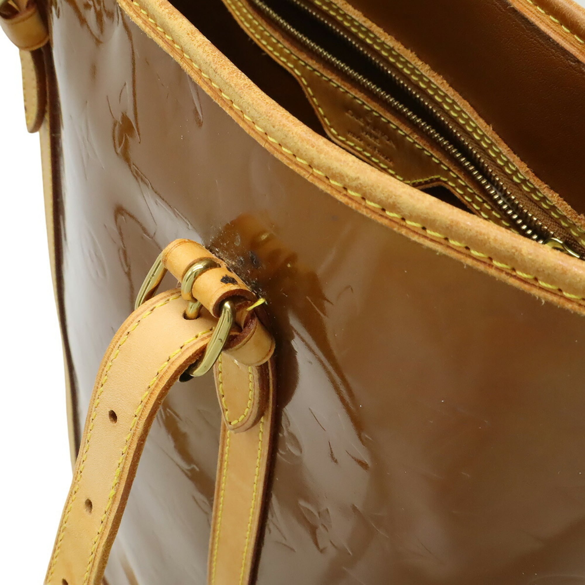Louis Vuitton Brown Leather Shoulder Bag Tote Bag (Pre-Owned)