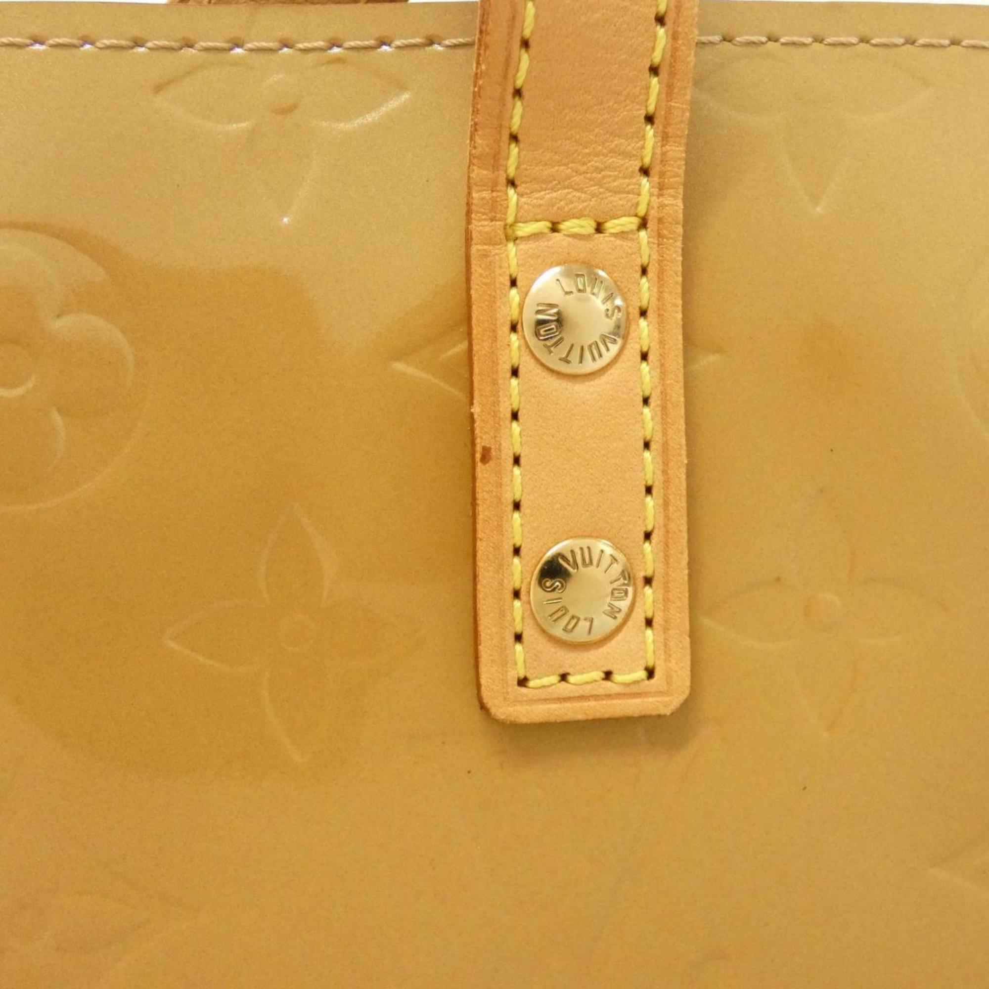 Louis Vuitton Gold Brown Leather Handbag (Pre-Owned)