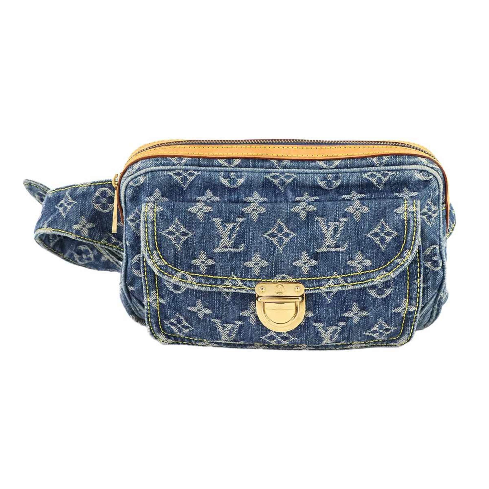 Louis Vuitton Blue Monogram Denim Fanny Pack Pouch Sling Bag (Pre-Owned)