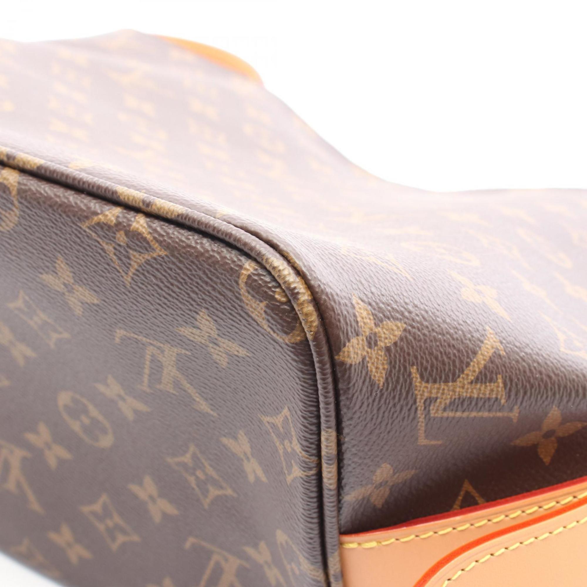 Louis Vuitton Brown Coated Canvas Leather Shoulder Bag (Pre-Owned)