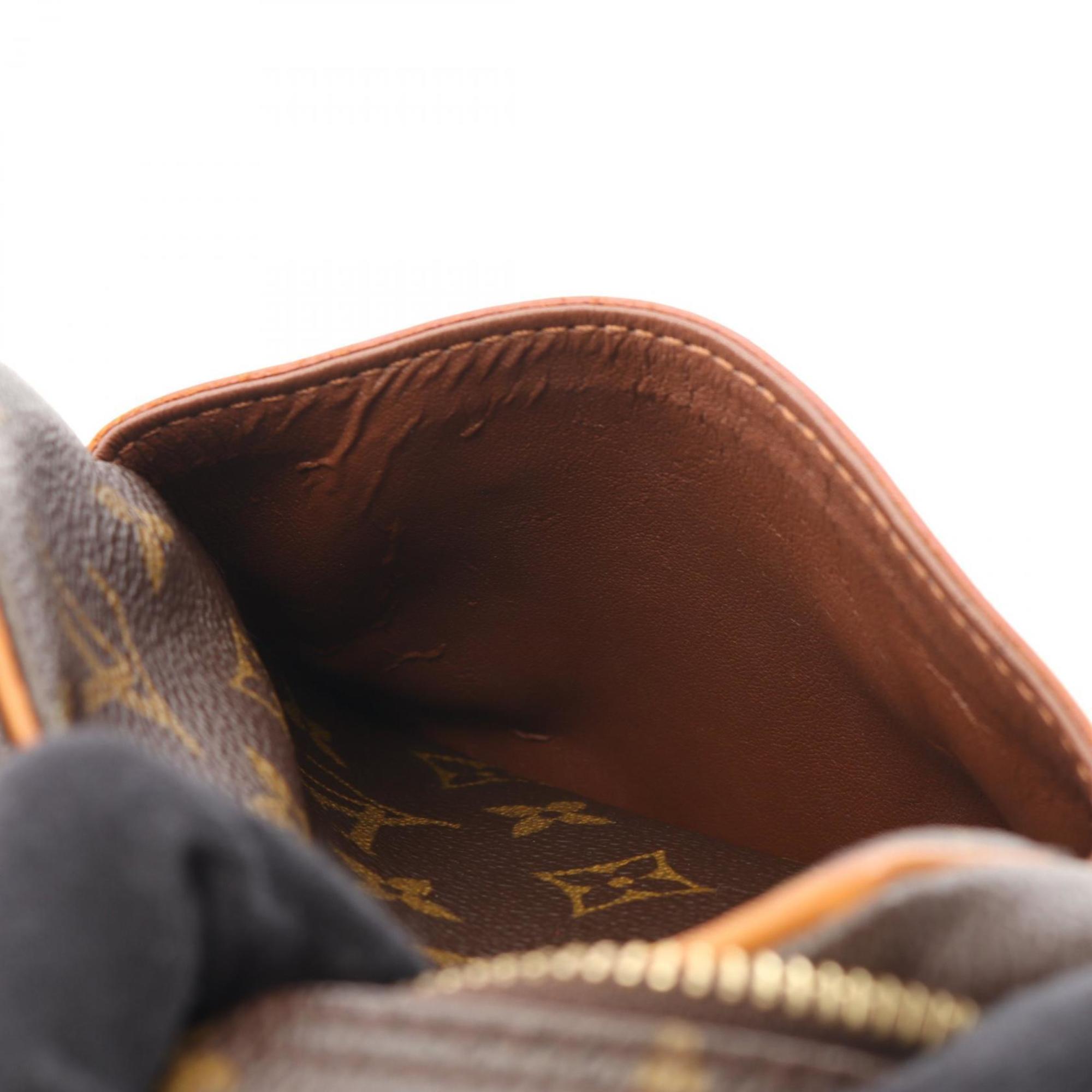 Louis Vuitton Brown Coated Canvas Leather Shoulder Bag (Pre-Owned)