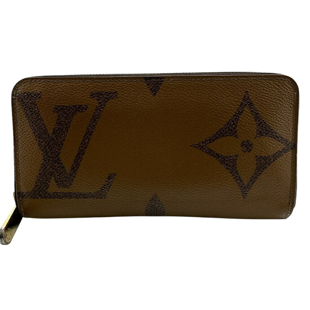 Louis Vuitton Brown Leather Long Wallet (Bi-Fold) (Pre-Owned)