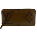 Louis Vuitton Brown Leather Long Wallet (Bi-Fold) (Pre-Owned)