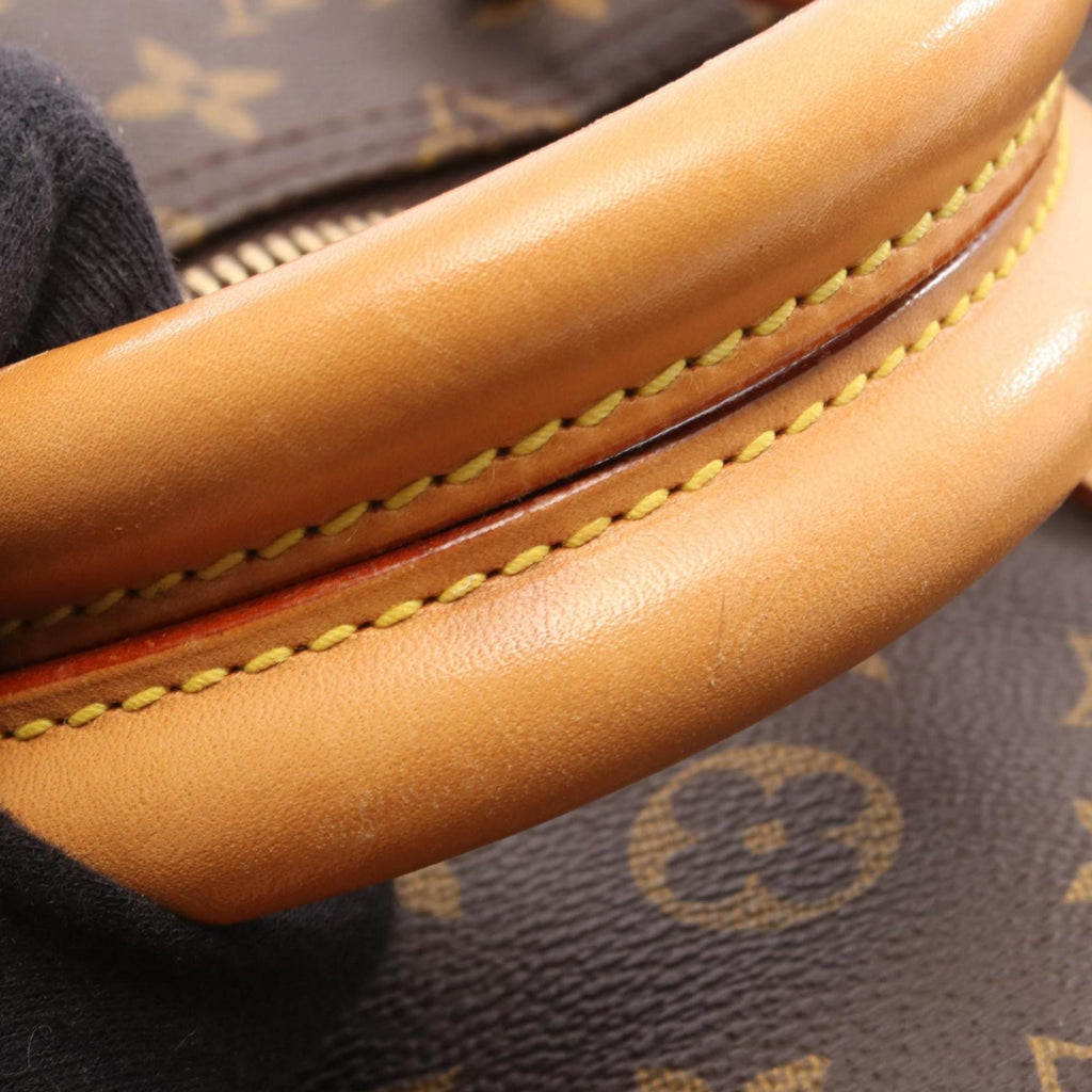 Louis Vuitton Brown Coated Canvas Leather Boston Bag (Pre-Owned)