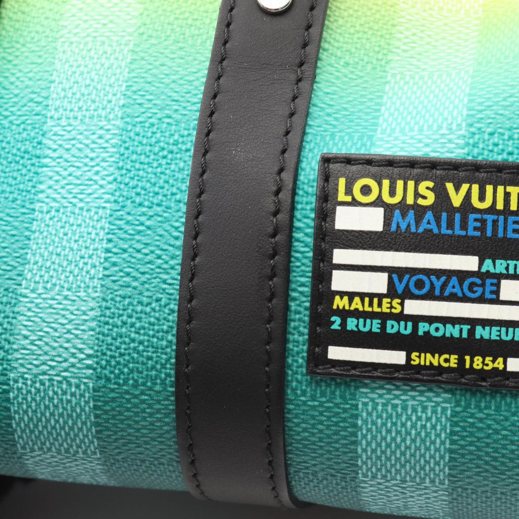 Louis Vuitton Black Green Yellow Coated Canvas Leather Handbag (Pre-Owned)