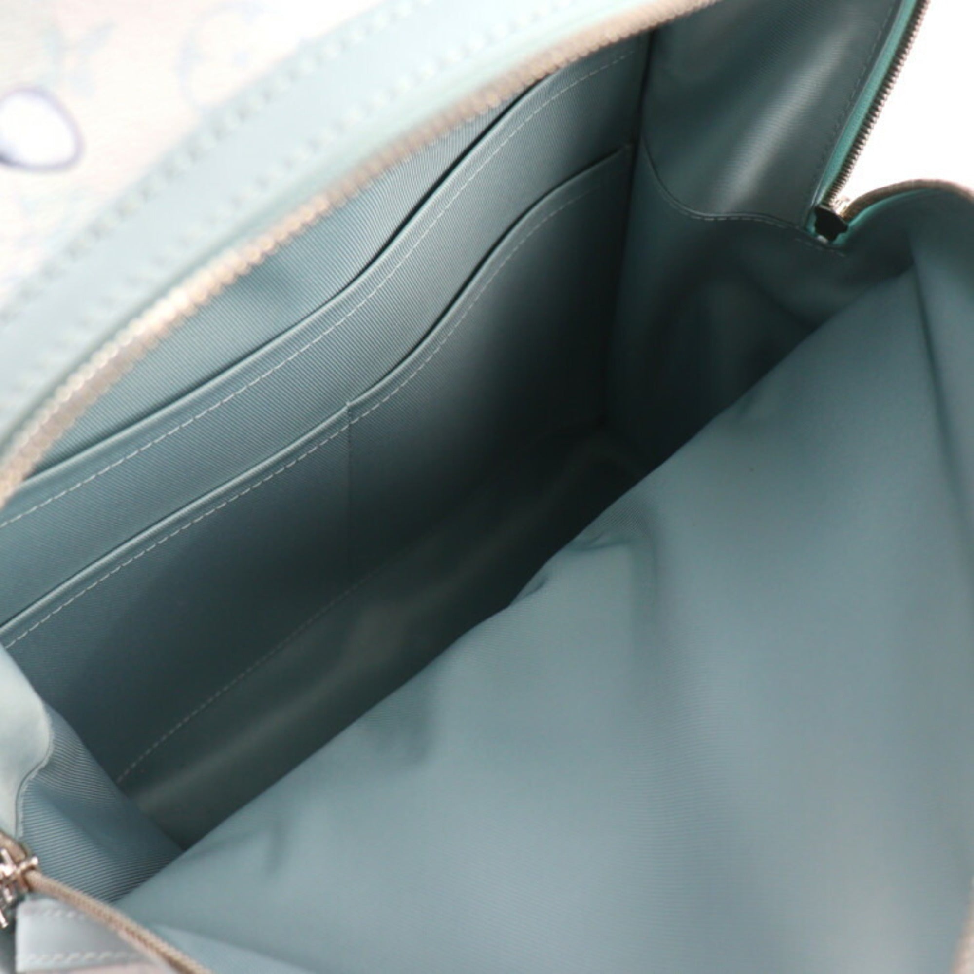 Louis Vuitton Light Blue Pvc Leather Backpack Handbag (Pre-Owned)