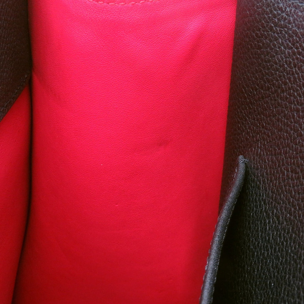 Louis Vuitton Noir Rouge Leather Handbag Shoulder Bag (Pre-Owned)