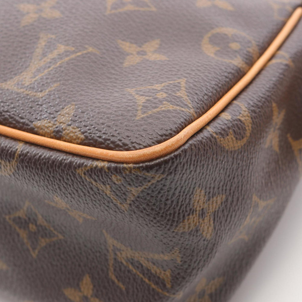 Louis Vuitton Brown Coated Canvas Leather Shoulder Bag (Pre-Owned)