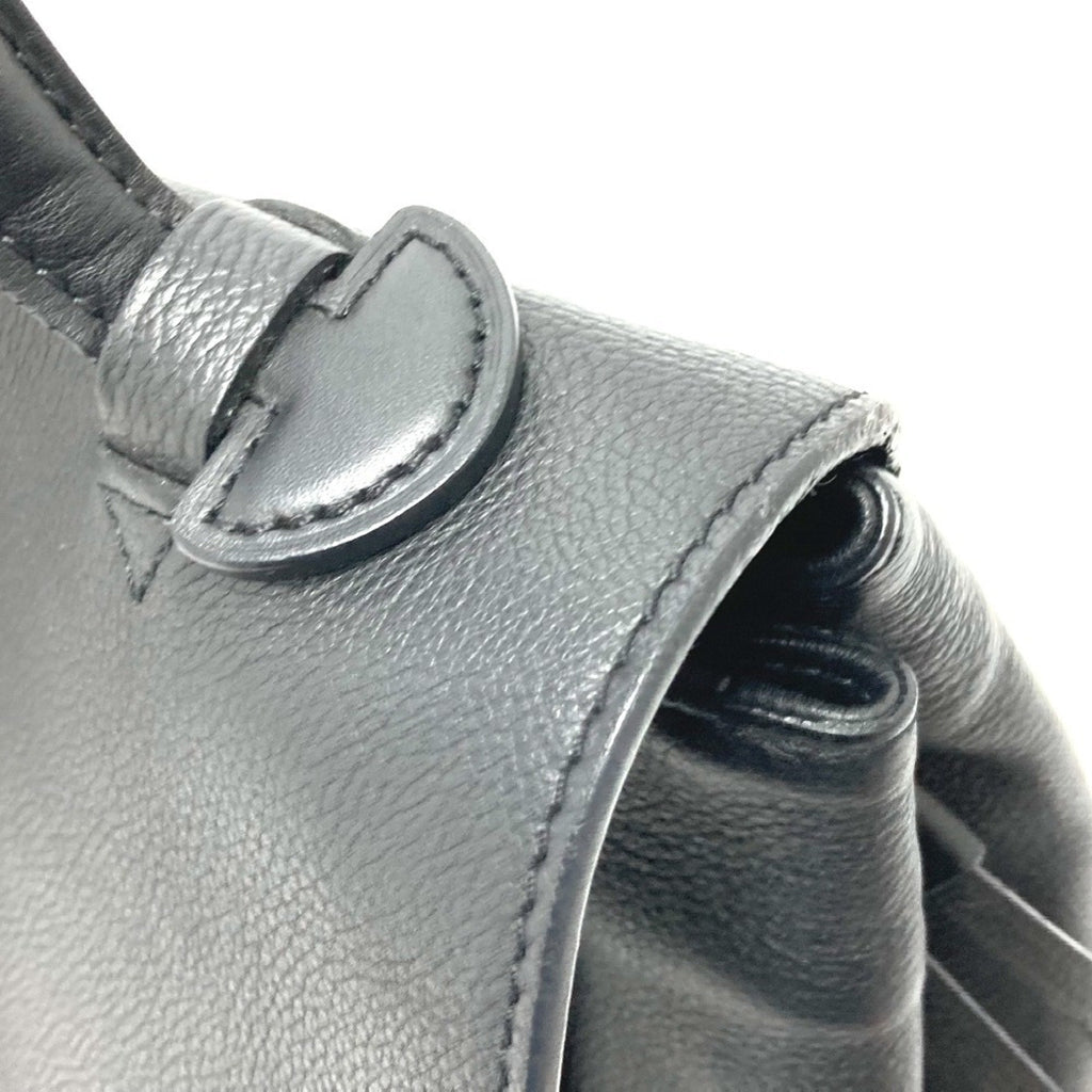 Louis Vuitton Black Leather Handbag Shoulder Bag (Pre-Owned)