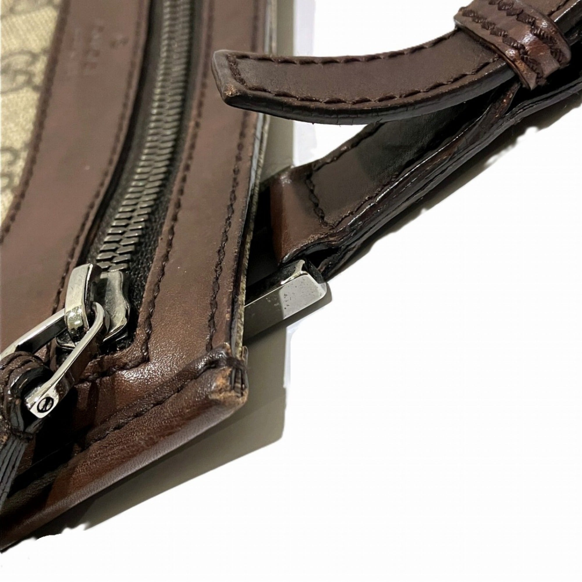Flat Messenger Bag GG Coated Canvas Small