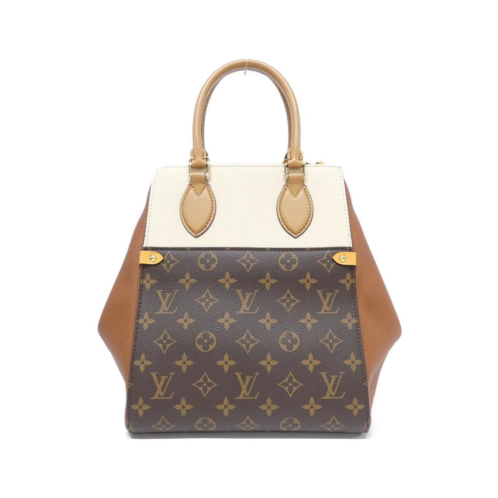 Louis Vuitton Camel Leather Coated Canvas Handbag (Pre-Owned)