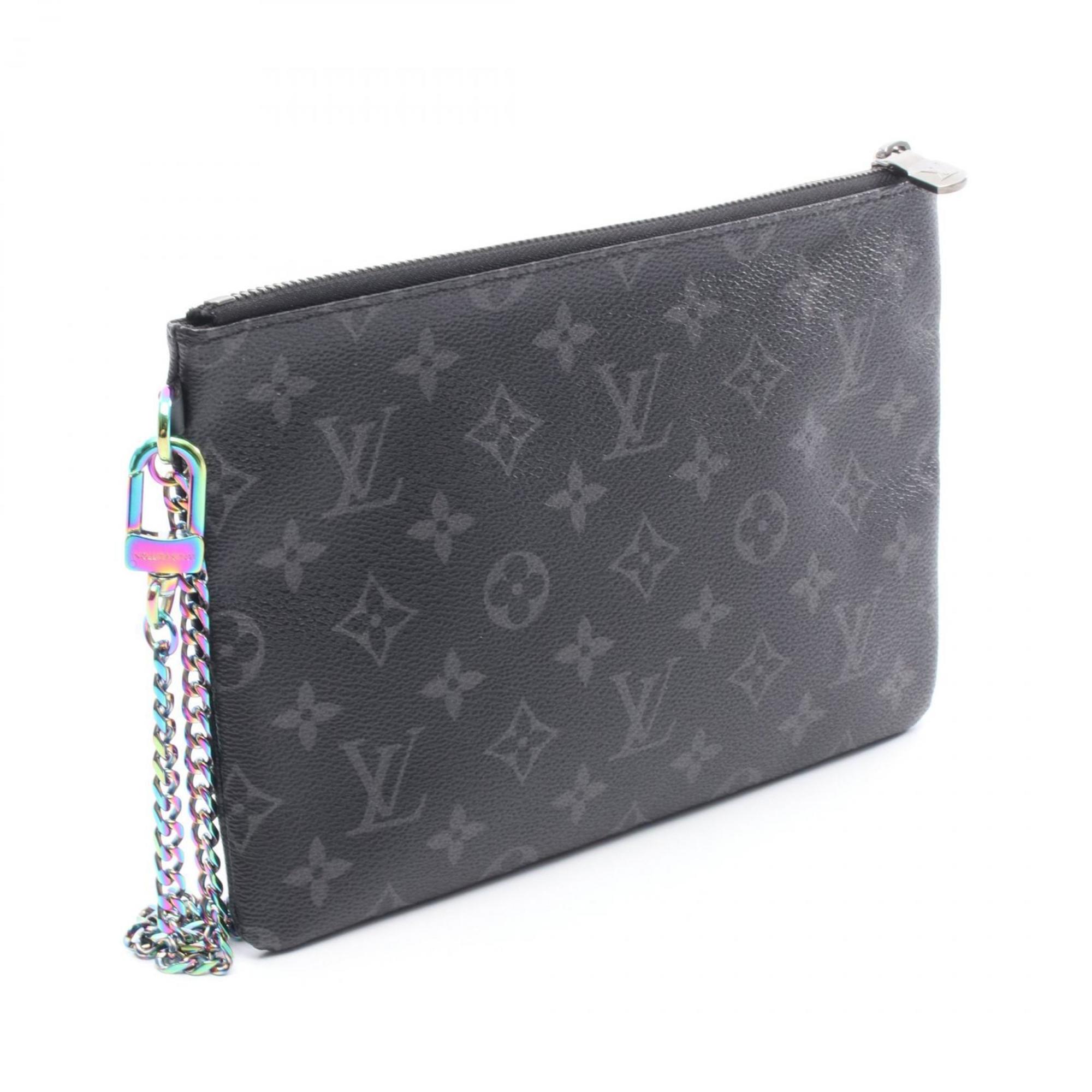 Louis Vuitton Black Monogram Eclipse Pvc Pouch (Pre-Owned)