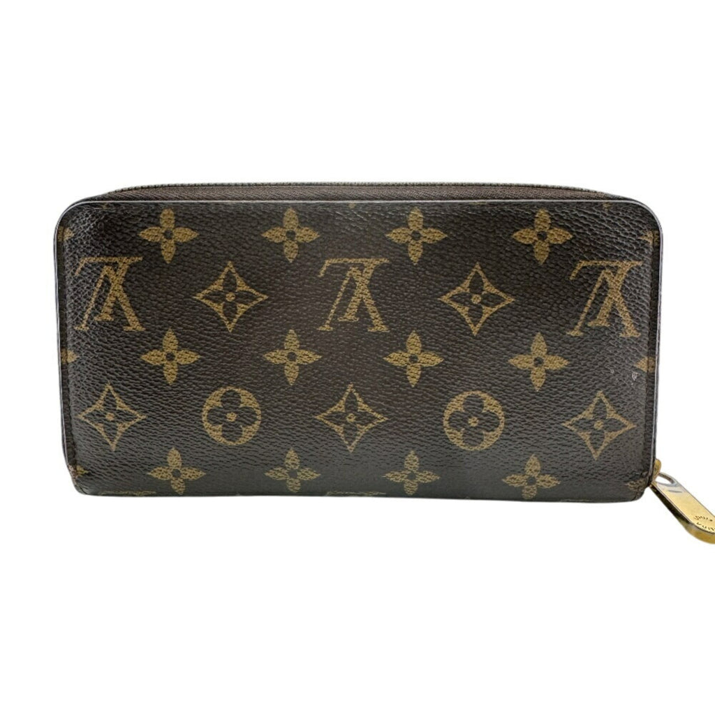 Louis Vuitton Brown Red Color Leather Long Wallet (Bi-Fold) (Pre-Owned)