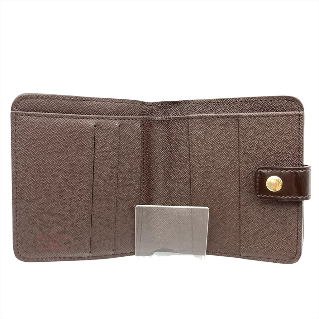 Louis Vuitton Damier Brown Damier Canvas Ebene Damier Canvas Wallet (Bi-Fold) (Pre-Owned)