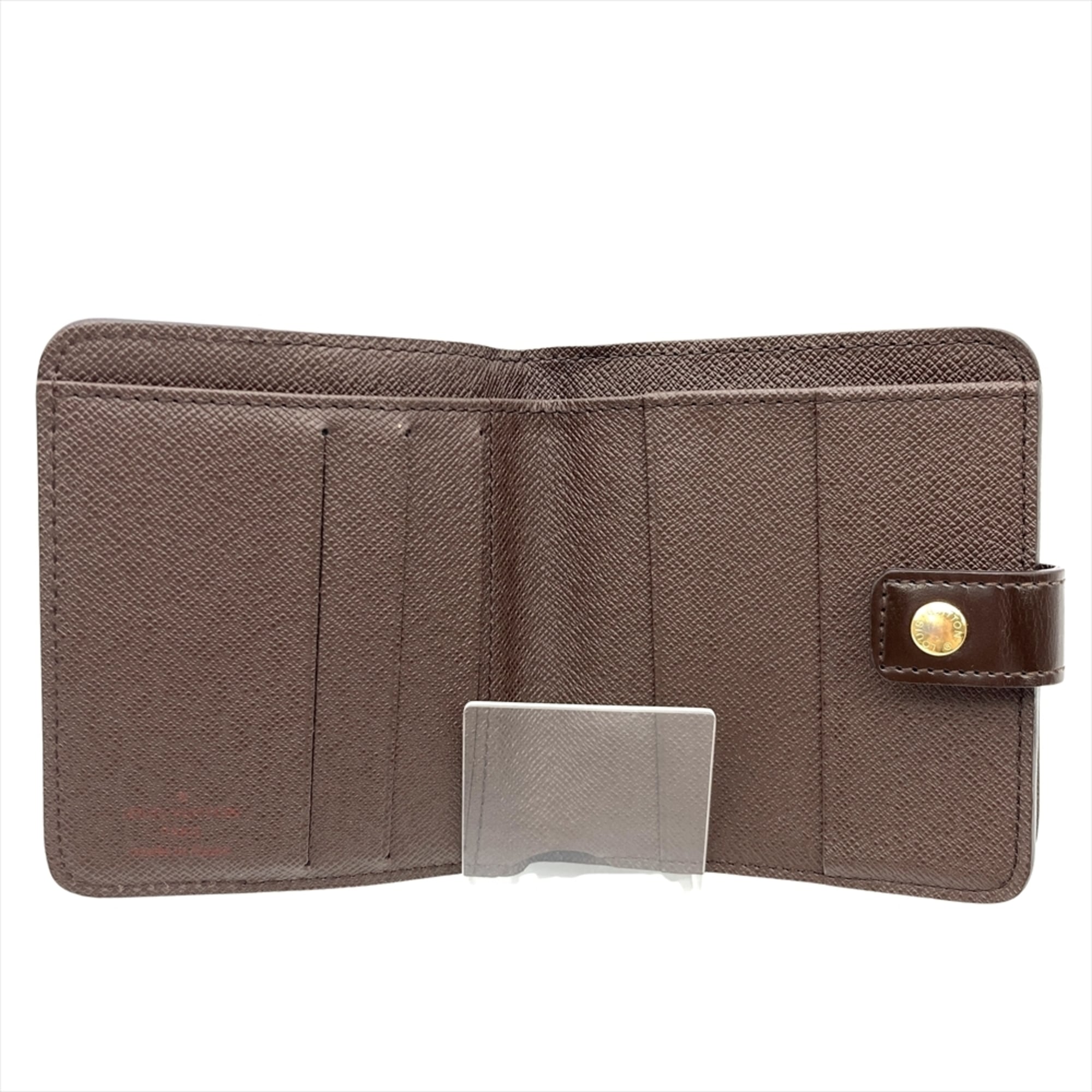 Louis Vuitton Damier Brown Damier Canvas Ebene Damier Canvas Wallet (Bi-Fold) (Pre-Owned)