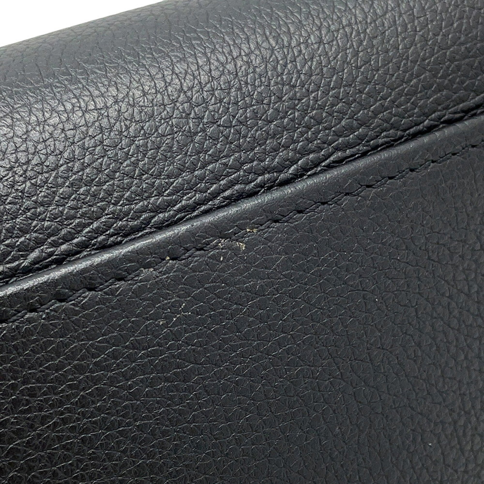 Louis Vuitton Noir Monogram Leather Handbag (Pre-Owned)