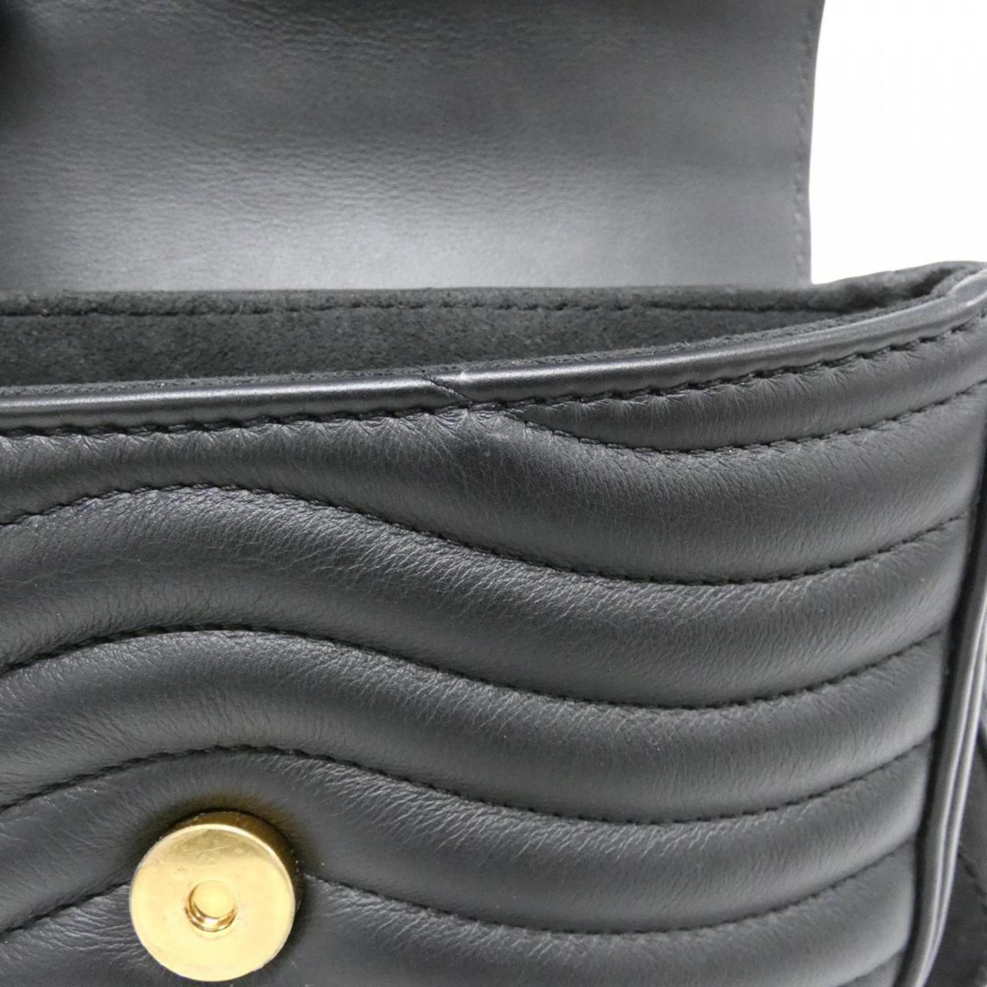 Louis Vuitton Black Leather Pochette Pouch Shoulder Bag (Pre-Owned)